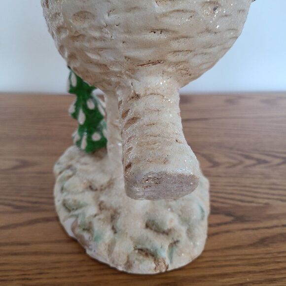 Dancing Snowman With Snowball Garland Shelf Sitter Winter Figurine Corncob Pipe - Picture 9 of 15